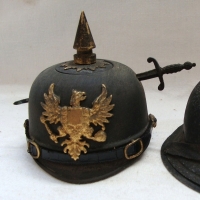 WW1 French infantry M15 Adrian helmet inkwell with  Fuseli badge to front  - with ceramic insert - Sold for $104 - 2014