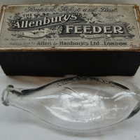 c 1900 boxed Allenburys Feeder glass bottle babies feeder - Sold for $24 - 2014