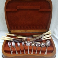 Vintage Cased Mappin and Webb silver plated flatware dinner setting for twelve - Sold for $134 - 2015