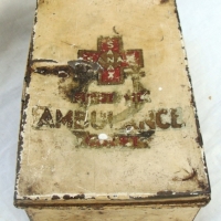 Vintage SANAX First aid Ambulance tin - Sold for $37 - 2015