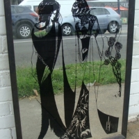 Art Deco AUBREY BEARDSLEY mirror - black and white Salome imagery - Sold for $43 - 2015