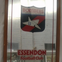 Vintage Framed ESSENDON BOMBERS FC Mirror - Sold for $37 - 2015