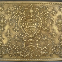 Decorative cast brass plate from a National cash register Dayton Ohio USA - Sold for $49 - 2015