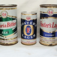 Group of Vintage Group of vintage Steel beer cans, Fosters and Victorian bitter - Sold for $24 - 2015