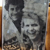Vintage mirror with B&W image of Starsky and Hutch - 60 x 44cm - Sold for $79 - 2015