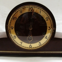 1950s Mantle clock with German Goldanker (sic) movement with 3 key wind and 5 chimes - Sold for $43 - 2015
