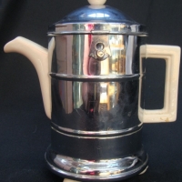 ART DECO Kosy Kraft Chrome and Ceramic Insulated Coffee pot - Stamped to base - Sold for $85 - 2015