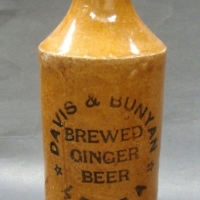 Davis & Bunyan stoneware Brewed Ginger Beer BOTTLE Leura by R Fowler Sydney - dated 1914 - Sold for $134 - 2015