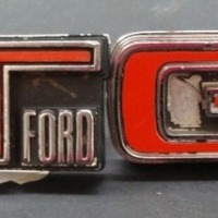 2 Ford XYGT Grille badges - details verso - Sold for $61 - 2015