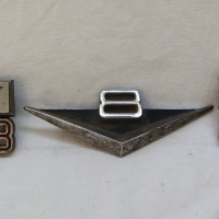 Group of Vintage V8 Ford badges - details on underside - Sold for $37 - 2015