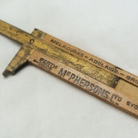 Vintage Boxwood v& brass caliper by Rabone no 1463 advertising McPherson's Ltd Engineering Ltd - Sold for $73 - 2015