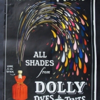 Vintage Dolly Dyes tints advertising poster - Sold for $37 - 2015