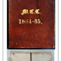 Vintage Melbourne Cricket Club (MCC) 1864-65 membership booklet - brown leather with gilded text - af no contents inside - Sold for $1281 - 2015