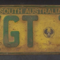 Vintage South Australian number plate 'XYGT 71' - Sold for $73 - 2015