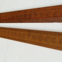 2 Rabone 45 inch boxwood ruler Number #1516 - Sold for $55 - 2015