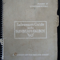Vintage SUNBEAM -  TALBOT 90 salesman guide booklet - Sold for $43 - 2015