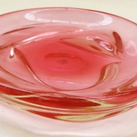 Pink Murano glass bowl - circa 1960s - Sold for $30 - 2015