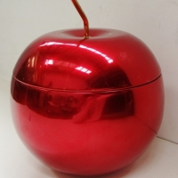 Retro novelty red anodised aluminum apple shaped ice bucket - Sold for $61 - 2015