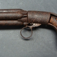 4 Shot pepper pot pistol circa 1850s (af) - Sold for $207 - 2015