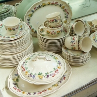 ROYAL DOULTON 'Dovedale' Part dinner set for 12  - approx 70 pieces - cups, saucers, plates, tureens - model number D6274 - Sold for $122 - 2015