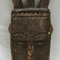 Vintage carved wooden tribal mask - approx 34cm H - Sold for $55 - 2015