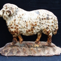 Victorian Cast iron Sheep door stopper - Sold for $30 - 2015