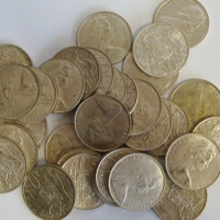 Bag of round Silver 50 cent pieces - Sold for $244 - 2015