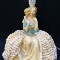Large 1950s crinoline lady with child plaster table Lamp - Sold for $37 - 2015