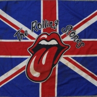 Vintage Rolling Stones flag with mouth design on British Union Jack background - Sold for $55 - 2015