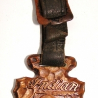 Vintage Indian Motorcycles key chain - arrow head form with original leather strap, marked Bastian Bros verso - Sold for $79 - 2015