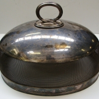Vintage silver plated domed mesh food cover by James Dixon & Sons - Sold for $43 - 2015