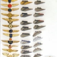 Sheet of Airlines badges mainly Ansett - Sold for $67 - 2015