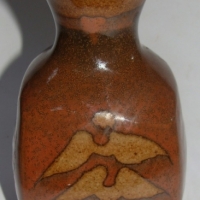 Post war Australian Pottery REG PRESTON vase in tenmoku glaze - approx h 18cm - Sold for $85 - 2015
