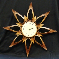 1950's Plastic starburst clock - Syroco USA - Sold for $43
