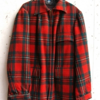 GENTS Woolen Lumber Jacket - Red, Green & White check pattern, Original Swandri label, Large size - Sold for $98