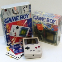 2 x Nintendo boxed Game Boys compact video game system incl Limited Edition & Basic set - Sold for $159