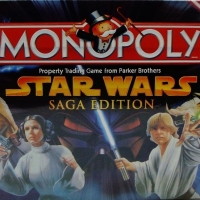 Boxed as new Monopoly Game in original plastic wrap - STAR WARS SAGA EDITION, 2005 - Sold for $61