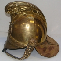 Brass NSW Fire Brigade Helmet by Rider & Bell size 6 78 circa 1941-1962 - Sold for $415