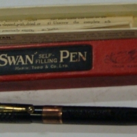 1920s Swan fountain pen in original box with gold presentation band - Sold for $61 - 2015
