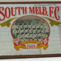 1970s VFL South Melbourne Swans Mirror with image of 1909 premiership team - Sold for $30 - 2015