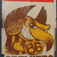 1986 Weg Weekend Herald Hawthorn Premiership poster - marked P 2545 - Sold for $43 - 2015