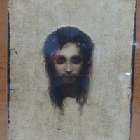 Framed vintage colour lithograph, c 1874 - Veil of St Veronica - Sold for $207 - 2015