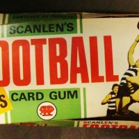 SCANLENS FOOTBALL card gum POS 24 packet box - no contents - Sold for $220 - 2015