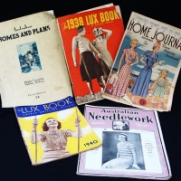 Small lot - assorted 1930/40's Australian publications incl Australia Homes & Plans, Lux Knitting styles, Australian Needlework & Australian Home Jo - Sold for $30 - 2015