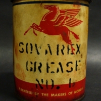 Vintage MOBIL Sovarex Grease 1LB tin - with Pegasus logo - Sold for $73 - 2015