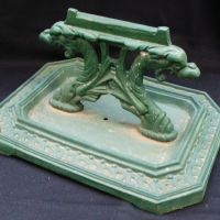 Heavy Green painted Cast iron Victorian style BOOT SCRAPER - Sold for $61 - 2015