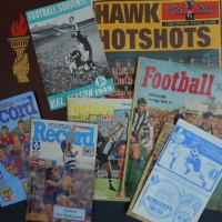 Group of Vintage VFL ephemera including 1949 record and 1962 Herald sun book featuring Polly Farmer - Sold for $37 - 2015