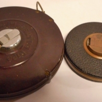 2 x vintage measuring tapes - large Bakelite cased Eslon , German made Korff & Honsberg - Sold for $43 - 2015