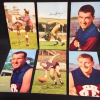 6 x 1964/65 Fitzroy Football Club Mobil Football Photos - Kevin Murray, Lynch, Newnham, Rogerson, Brown, Campbell - Sold for $30 - 2015