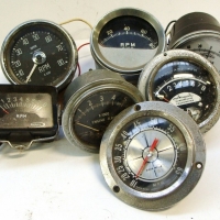 Box lot of vintage RPM Rev counter for cars & boats - Sold for $43 - 2015